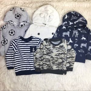 5 baby boy sweaters jackets hoodies 18-24